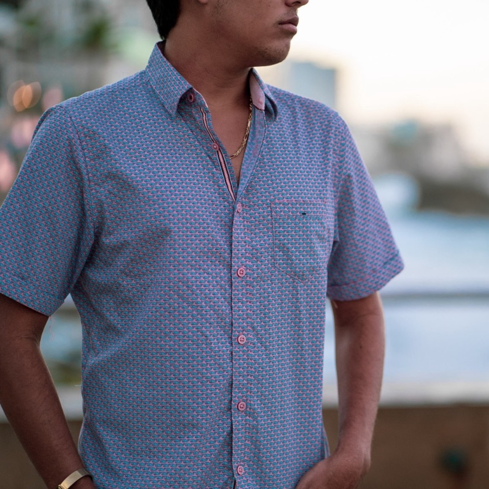 Whale light bottom up shirt